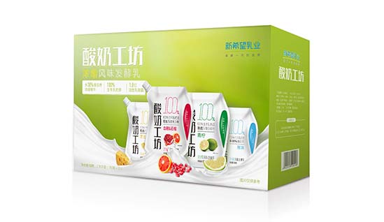 吖吖网络包装设计-酸奶包装设计